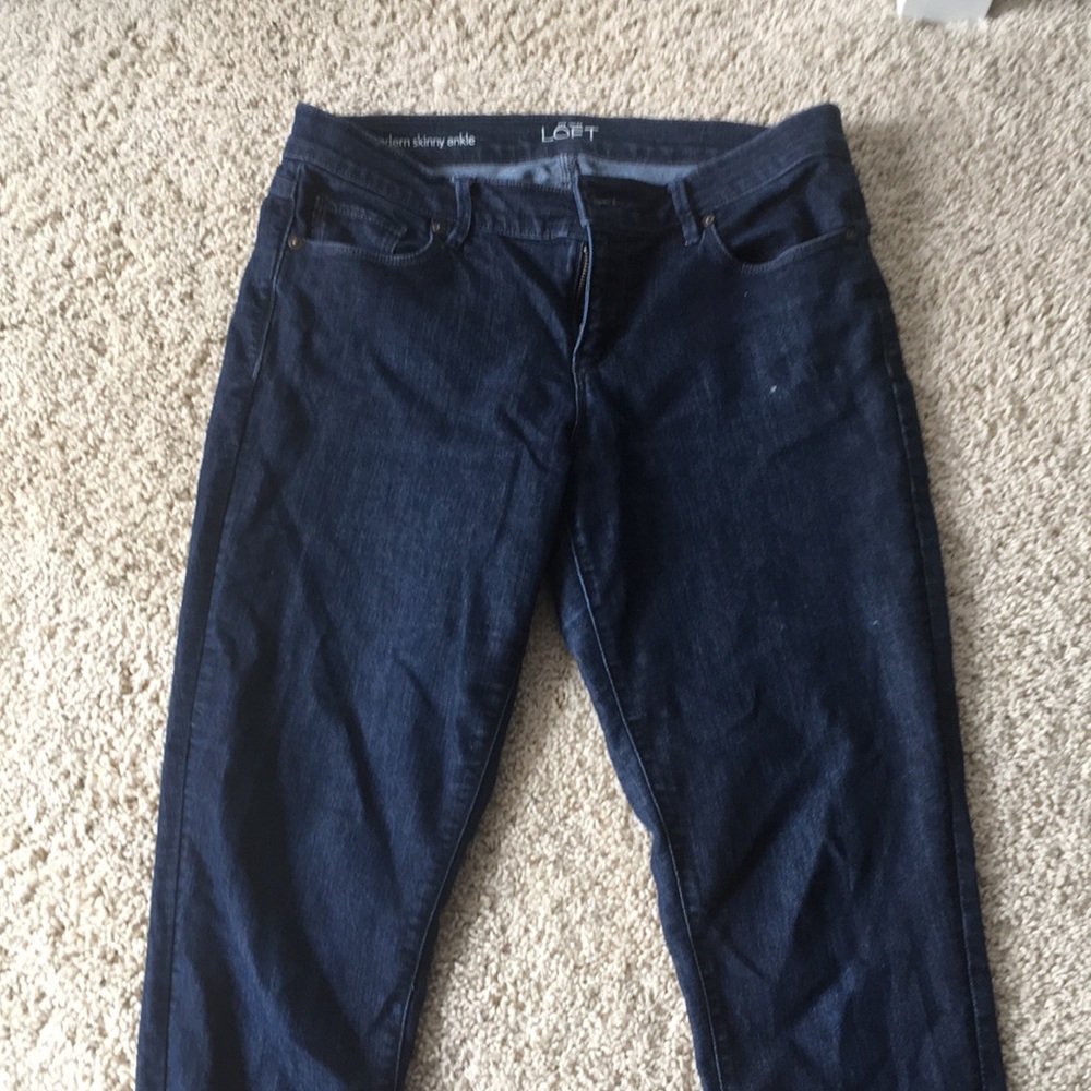 Loft modern skinny ankle cut jeans